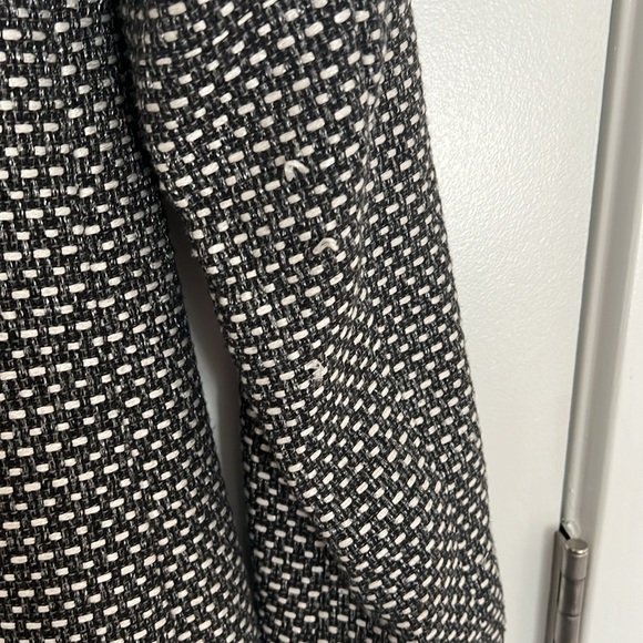 Calvin Klein Long Line Tweed Jacket with faux leather trim - Picture 8 of 8